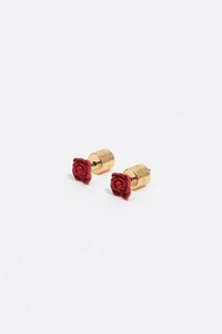 Mini rose red earrings