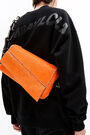 Neon orange crackle-glaze leather bag Neon orange crackle-glaze leather bag