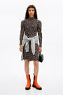 Fitted mini dress with Animal print Fitted mini dress with Animal print