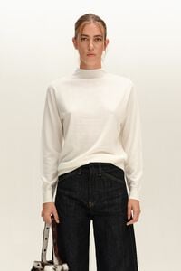 Ivory merino wool turtleneck sweater