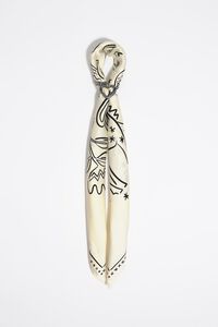 Ivory esoteric scarf bag charm