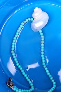 Necklace with natural seashell and turquoise stones