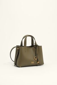 Small cactus leather Chihuahua tote bag
