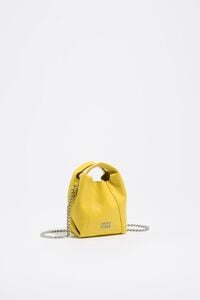 Micro yellow leather Paper crossbody bag