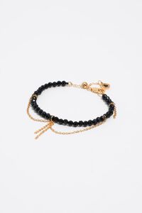 Black chains and crystals bracelet