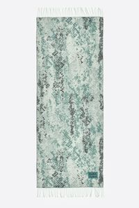 Aquamarine snake print acrylic jacquard shawl