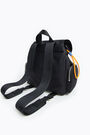 Black nylon flap backpack Black nylon flap backpack