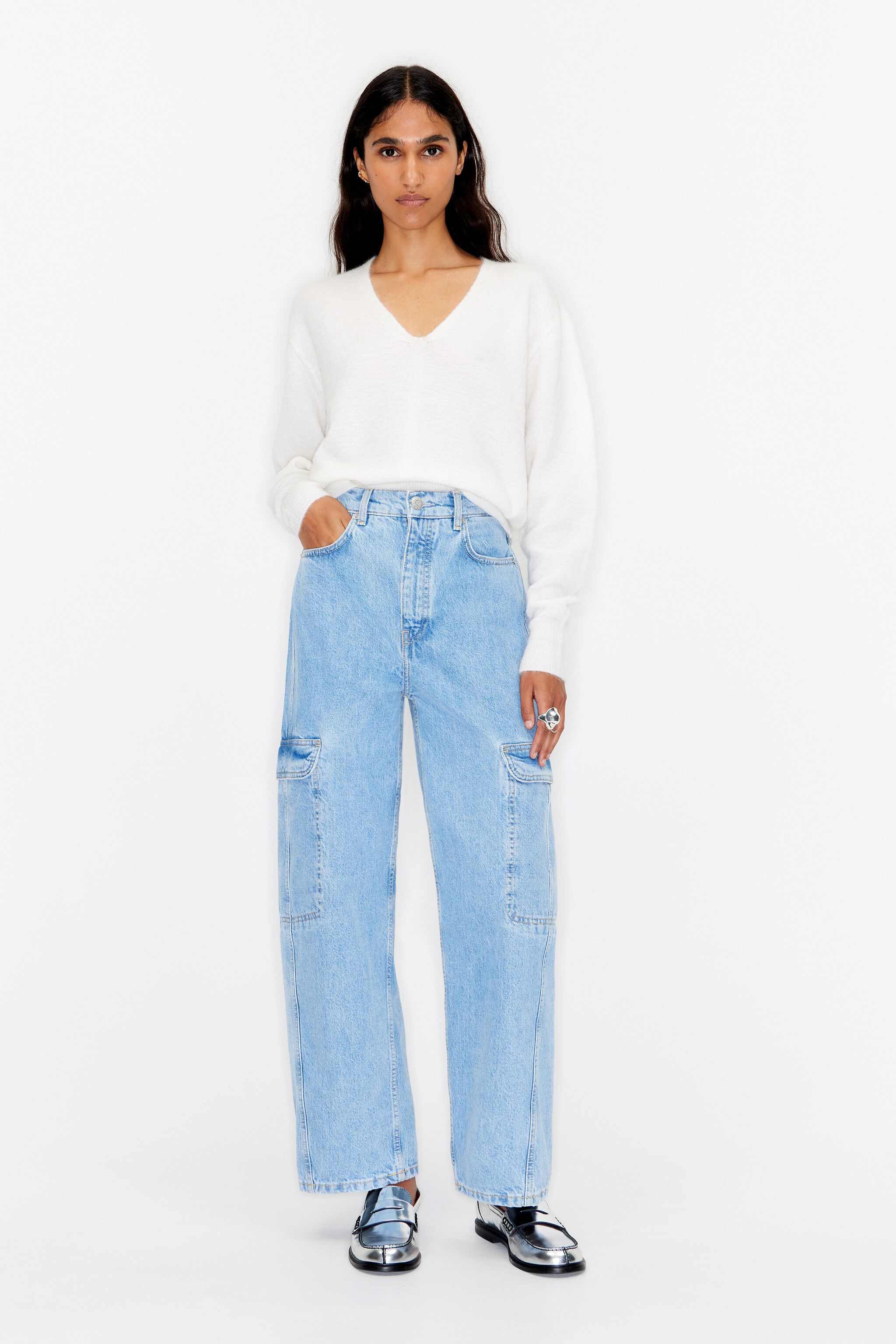 Full blue new arrivals cargo pants
