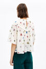 White Multicolor-Orchid top White Multicolor-Orchid top
