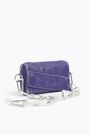 Purple crackle-glaze leather bag Purple crackle-glaze leather bag