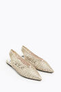 Gold woven ballerina shoe Gold woven ballerina shoe