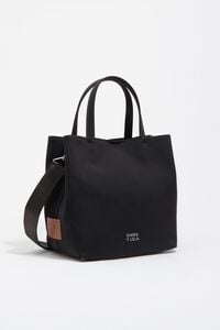 Large anthracite gabardine Chihuahua bag