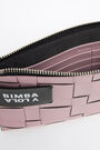 Pink plaited leather envelope make-up case Pink plaited leather envelope make-up case