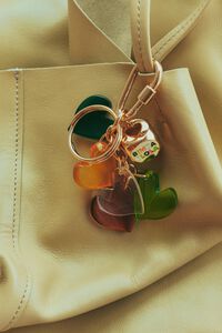 Resin hearts key ring