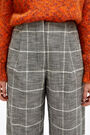 Grey chequered coulotte trousers Grey chequered coulotte trousers