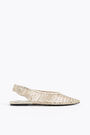 Gold woven ballerina shoe Gold woven ballerina shoe