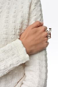 Enamelled horse ring