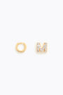 Mini hoop earrings with the letter M Mini hoop earrings with the letter M