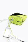 Neon yellow crackle-glaze leather bag Neon yellow crackle-glaze leather bag