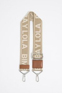 Sand logo fabric crossbody strap