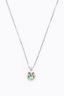 Letter M short silver necklace Letter M short silver necklace
