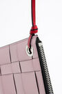 Pink plaited leather envelope make-up case Pink plaited leather envelope make-up case