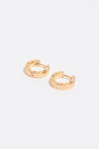 Gold logo hoop earrings