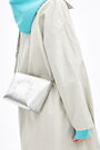 S silver leather trapezium crossbody bag S silver leather trapezium crossbody bag