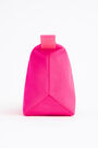 S neon pink nylon trapezium make-up case S neon pink nylon trapezium make-up case