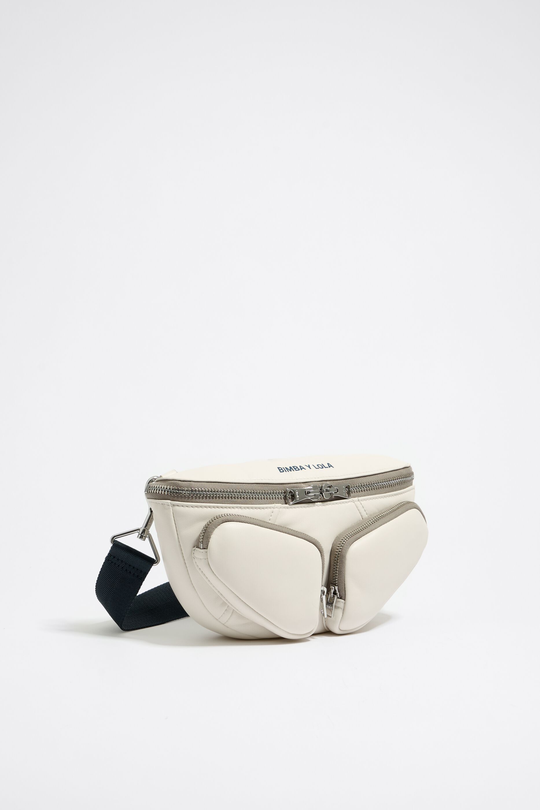 S white leather Pocket bumbag