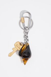 Resin conch key ring and metal key