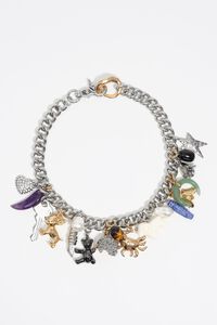 Multi-charm chain necklace
