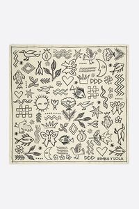 Sketch motif scarf