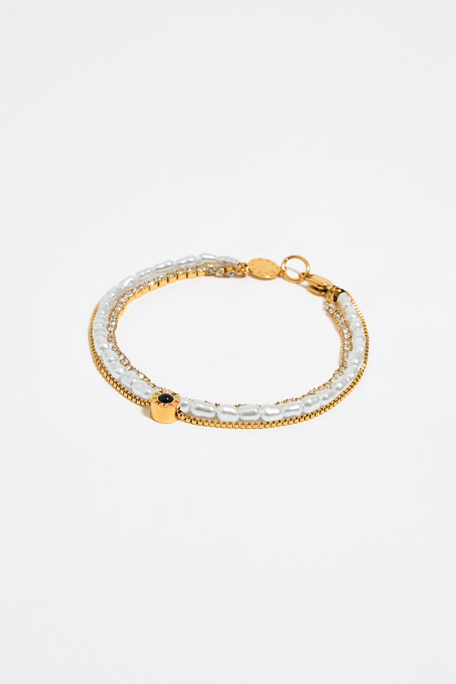 Gold pearl on sale bracelet designs