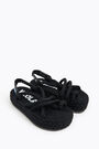 Black lace-up platform sandal Black lace-up platform sandal