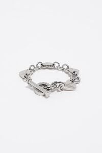 Silver hearts chain bracelet