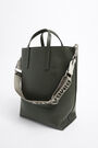 L green leather vertical shopper bag L green leather vertical shopper bag