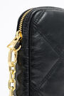 Black padded leather phone minibag Black padded leather phone minibag