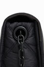 S padded nylon flap bag in black S padded nylon flap bag in black