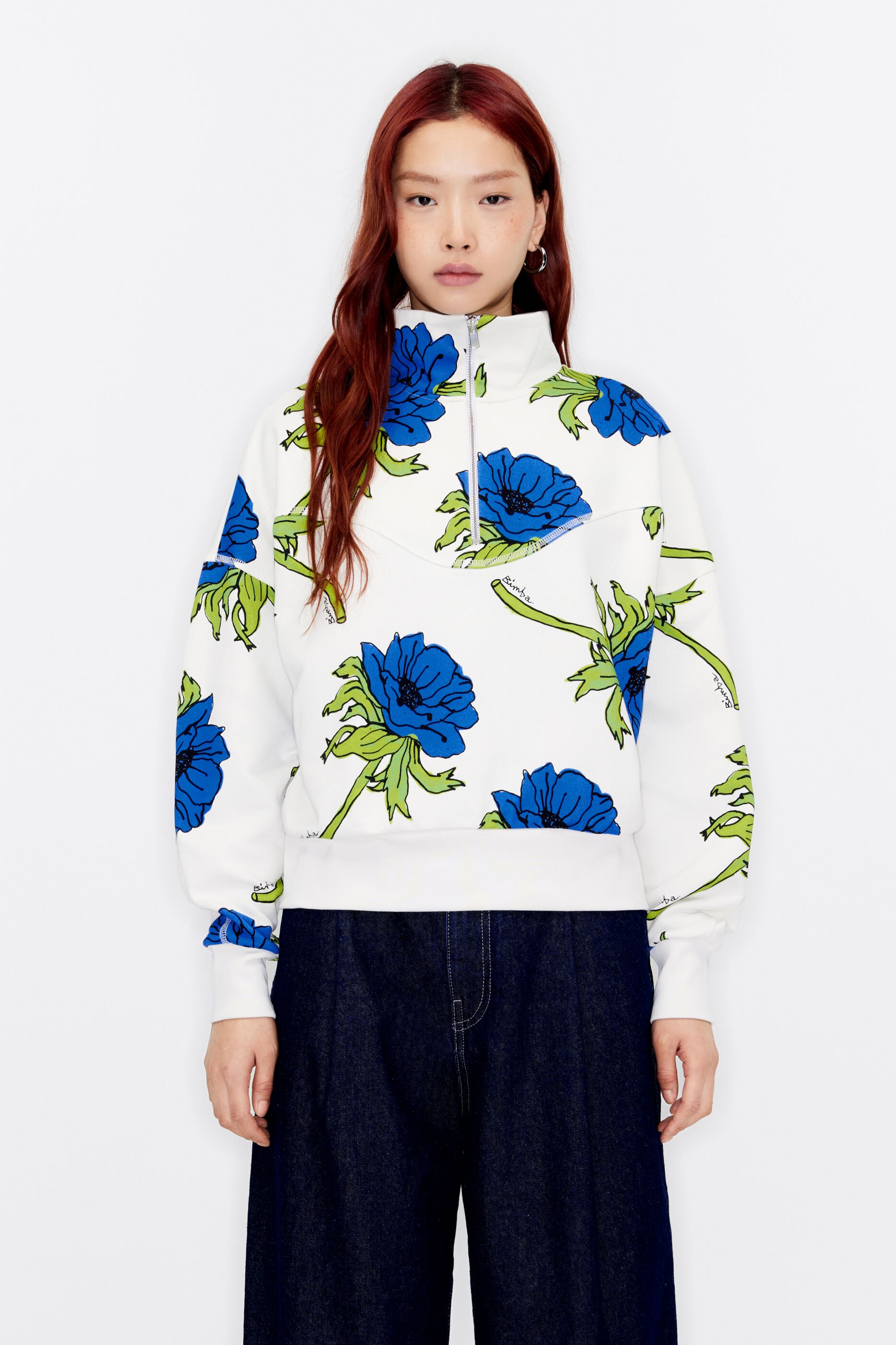 Straight Maxi Flowers sweatshirt