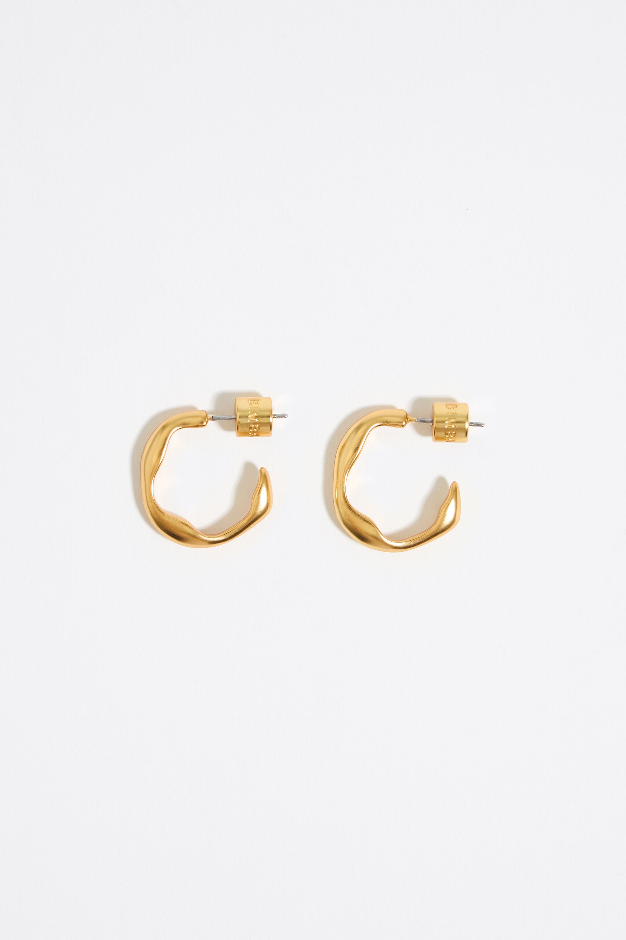 Matte gold earrings sale