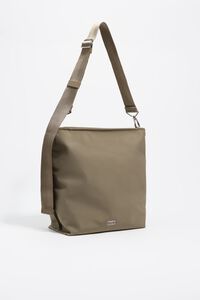 Large taupe nylon Carlino bag