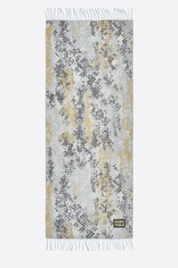 Ocher Snake print acrylic jacquard shawl