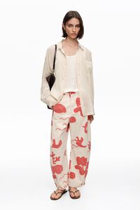 BARREL - Sand Red adjustable waist jeans