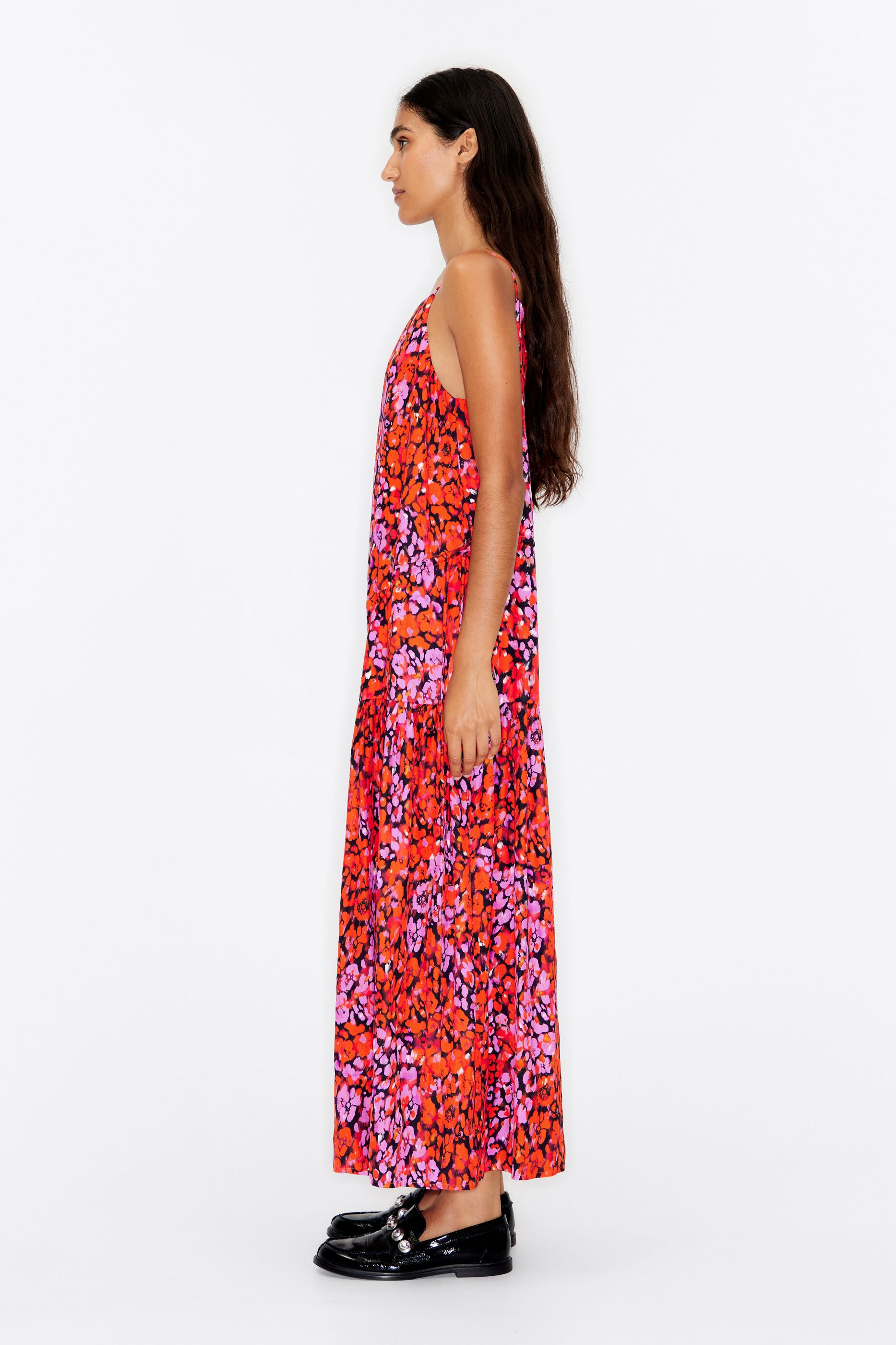 Red Leomix midi dress