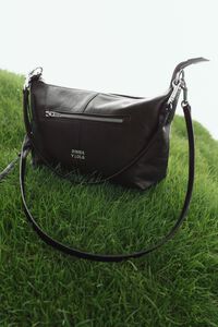 Medium dark brown leather Madrid bag