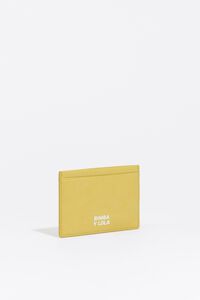 Lemon leather card holder
