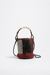 Red patchwork shoulder bag