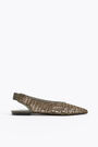 Khaki plaited ballerina Khaki plaited ballerina