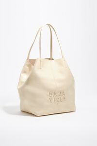 Large ivory shoulder bag